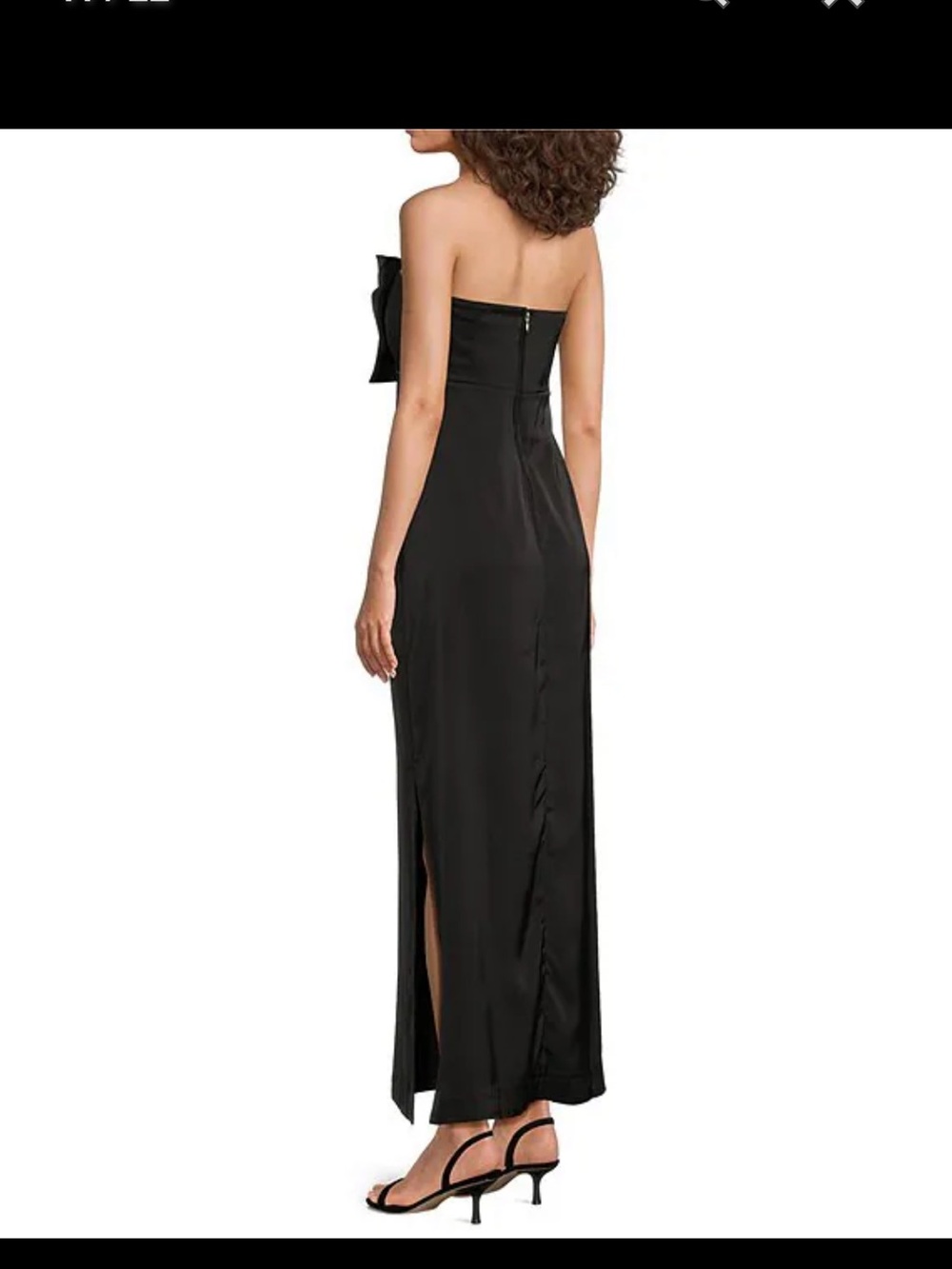 Lilly Pulitzer Black Strapless Maxi Dress with Bow Detail - Picture 8 of 8